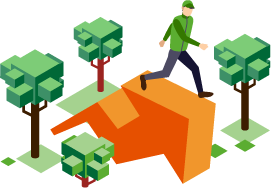 smileガーデンの方向性のイラスト